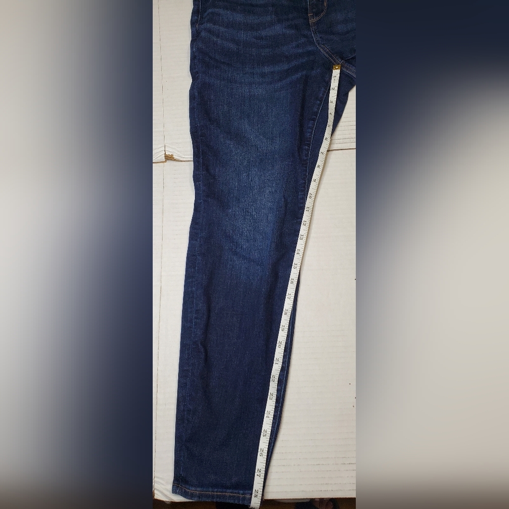 American Eagle Outfitters Dark Indigo Straight Leg Jeans 14 - Picture 3 of 6